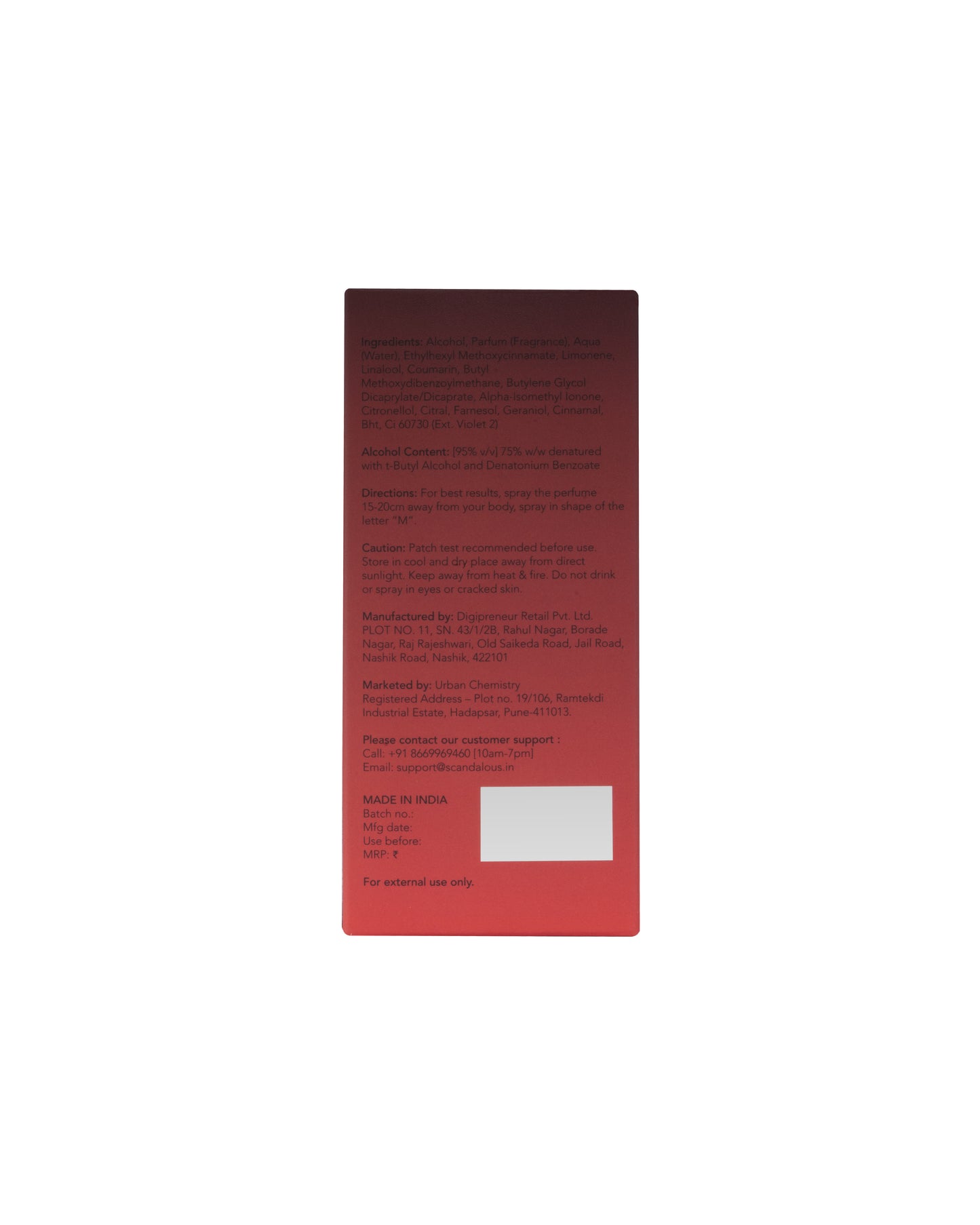 BLACKLIST POUR HOMME